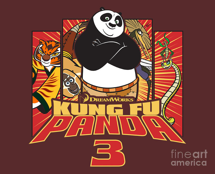 Kung Fu Panda Animation Kung Furry Digital Art by Thelma Mackellar