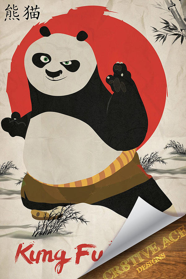 Kung Fu Panda Art Digital Art by Ames Irene - Fine Art America