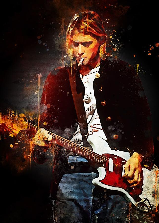 Kurt Cobain American rock Digital Art by Kha Dieu Vuong - Fine Art America