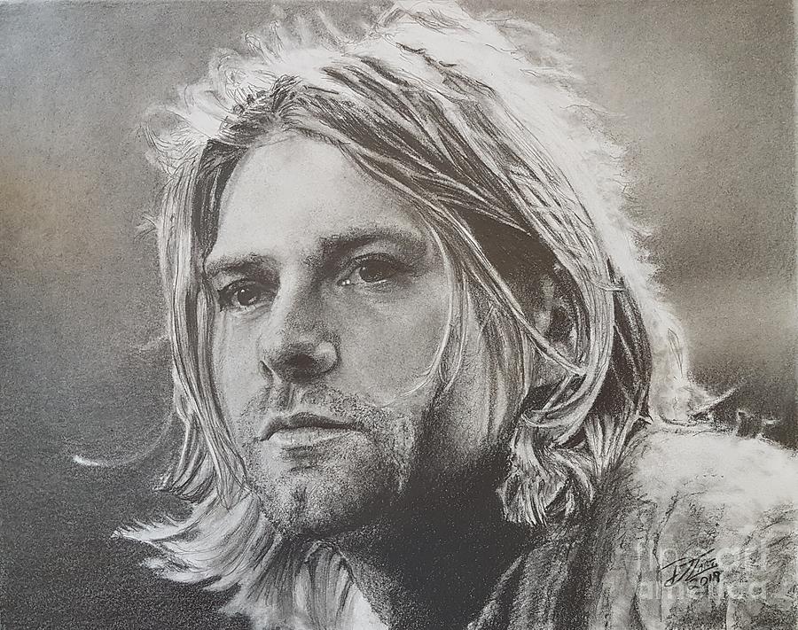 Kurt Cobain Drawing By Dtlart Dave Leblanc Fine Art America