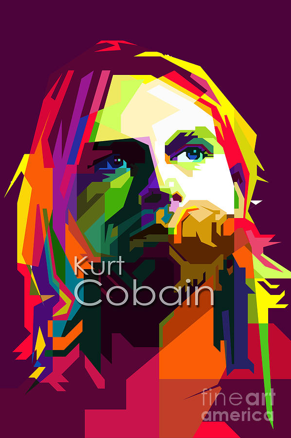 Kurt Cobain Nirvana Pop Art Digital Art by Fariza Abdurrazaq - Fine Art ...