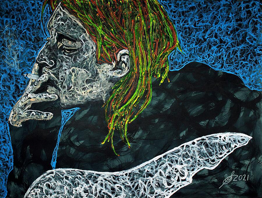 Kurt Cobain original painting Painting by Sol Luckman