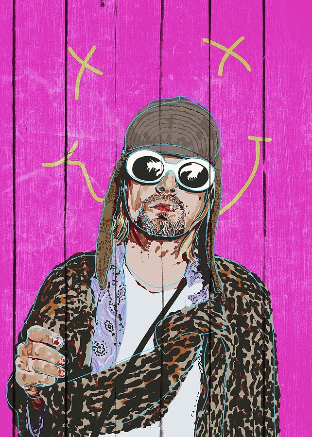 Kurt Cobain Pink Digital Art by Hosea Kozey - Fine Art America