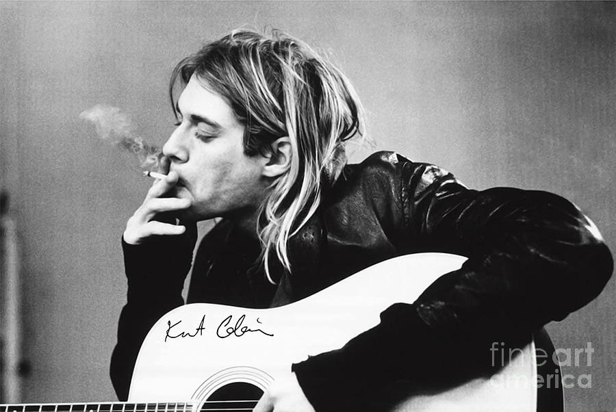 Kurt Cobain Photograph - KURT COBAIN - SMOKING POSTER - 24x36 MUSIC GUITAR NIRVANA by Trindira A Kurt Cobain Photograph - KURT COBAIN - SMOKING POSTER - 24x36 MUSIC GUITAR NIRVANA by Trindira A