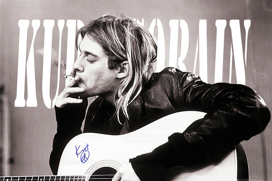 Kurt Cobain Vintage Poster Art Print Photograph by Trend Shop - Pixels