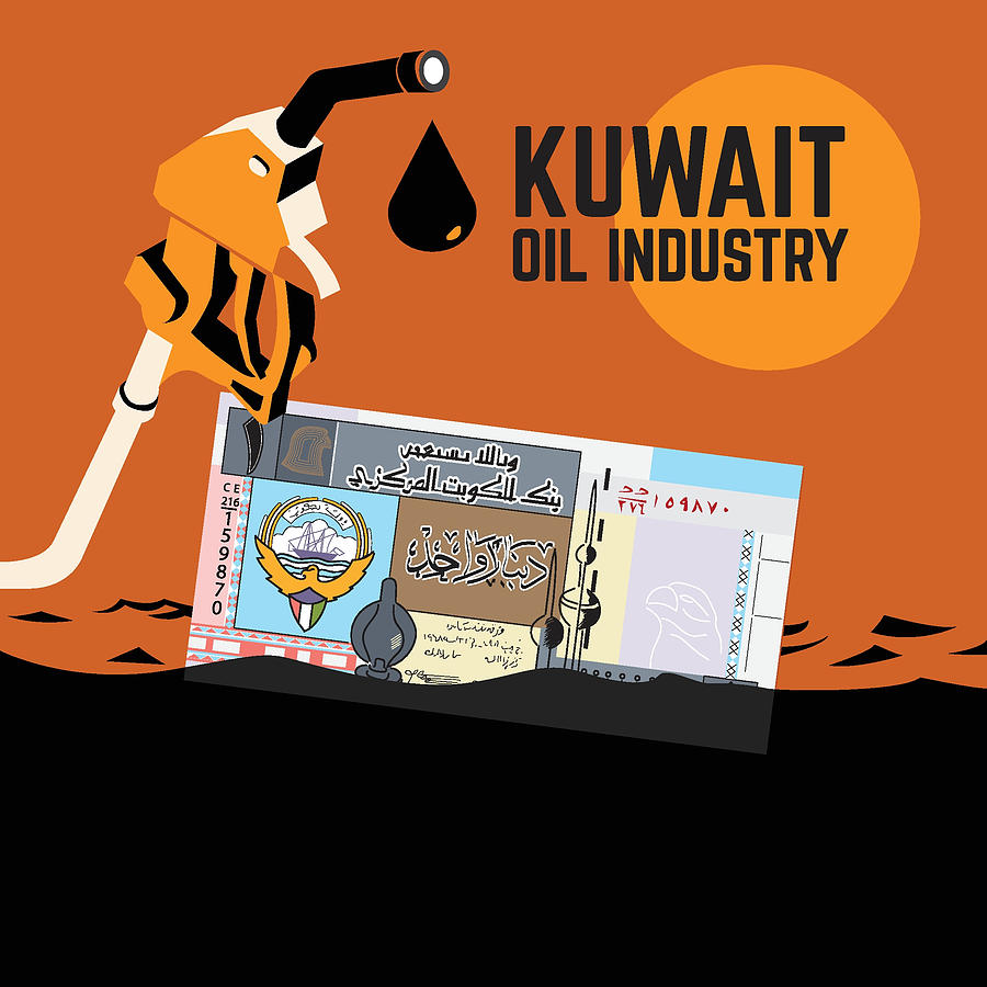 Kuwait oil industry Drawing by Mesut Ugurlu