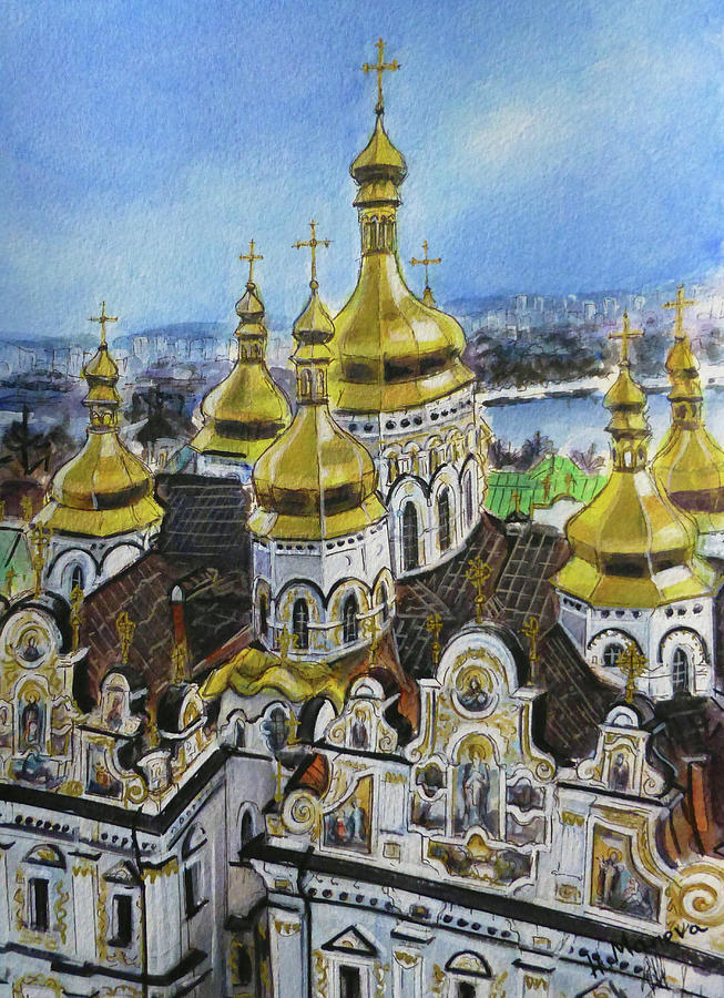 Kyiv Pechersk Lavra, Ukraine Painting by Henrieta Maneva