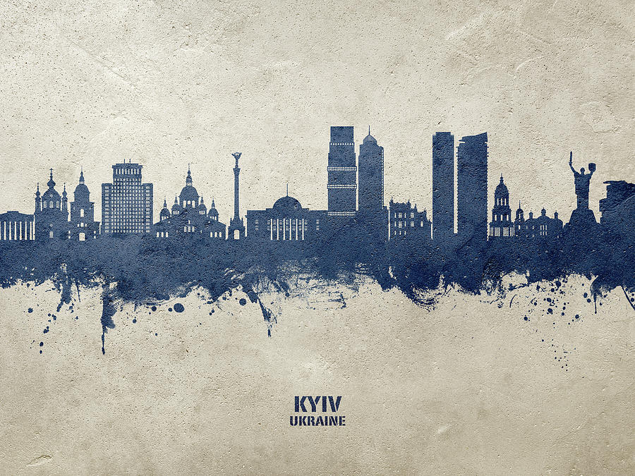 Kyiv Ukraine Skyline #64 Digital Art by Michael Tompsett
