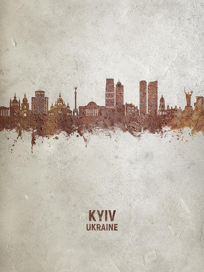 Kyiv Ukraine Skyline #91 Digital Art by Michael Tompsett