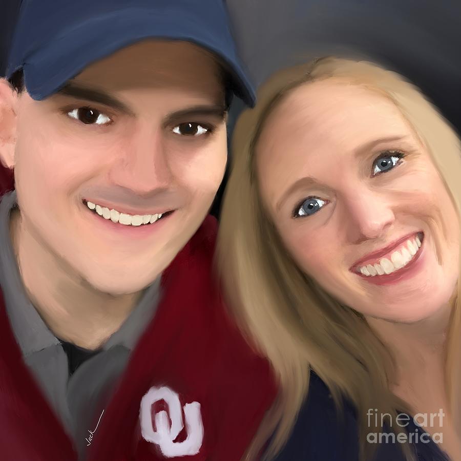 Kyle Painting - Kyle and Natalie by Jack Bunds Kyle Painting - Kyle and Natalie by Jack Bunds