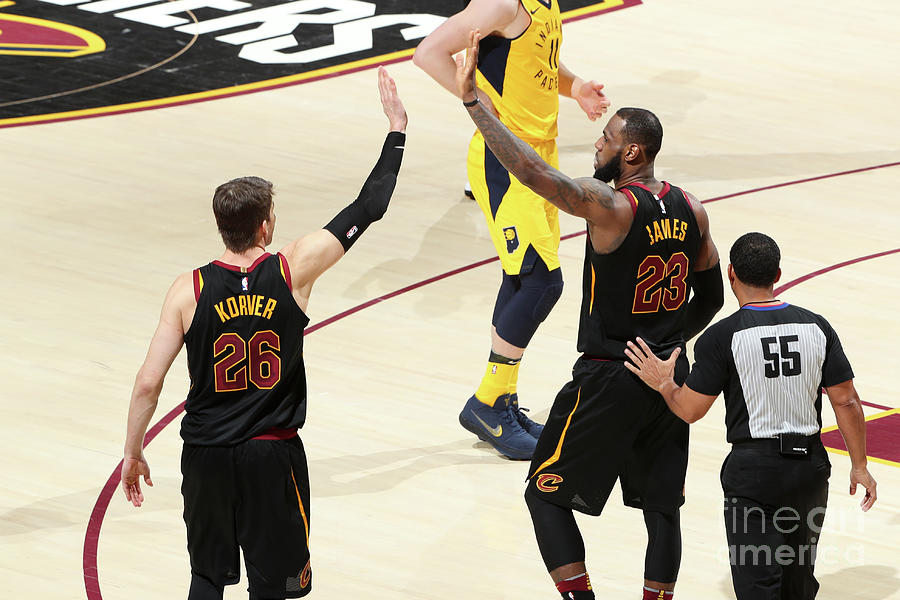 Kyle Korver and Lebron James Photograph by Nathaniel S. Butler