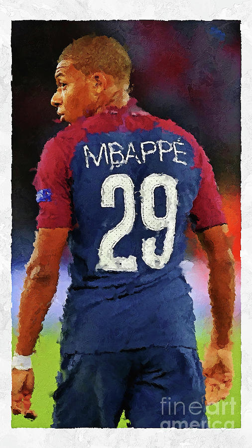 Kylian Mbappe painting Painting by Kartick Dutta - Fine Art America