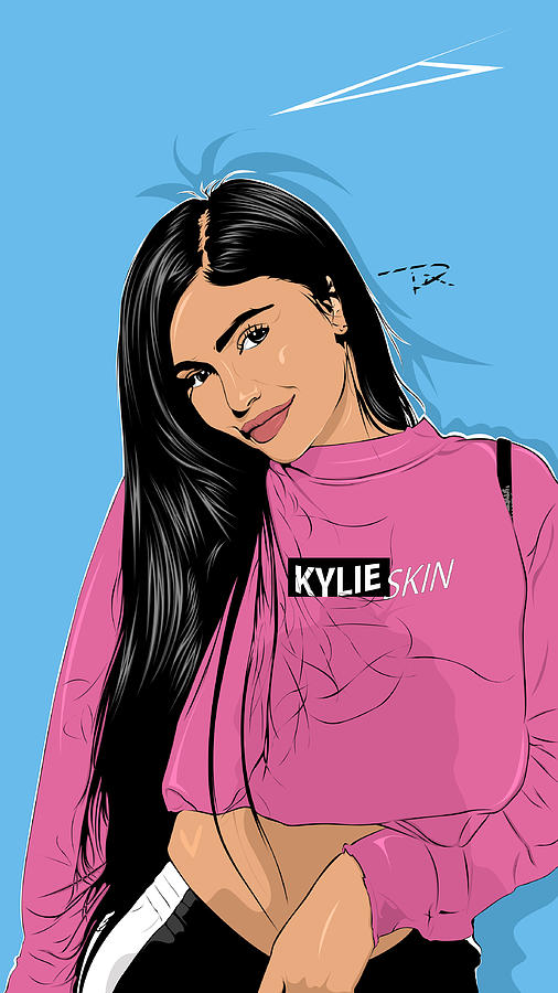 Kylie Jenner Digital Art by Art Iko - Pixels