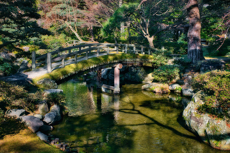 Kyoto Imperial Palace Pond and Bridge #2 - Japan Photograph by Stuart Litoff