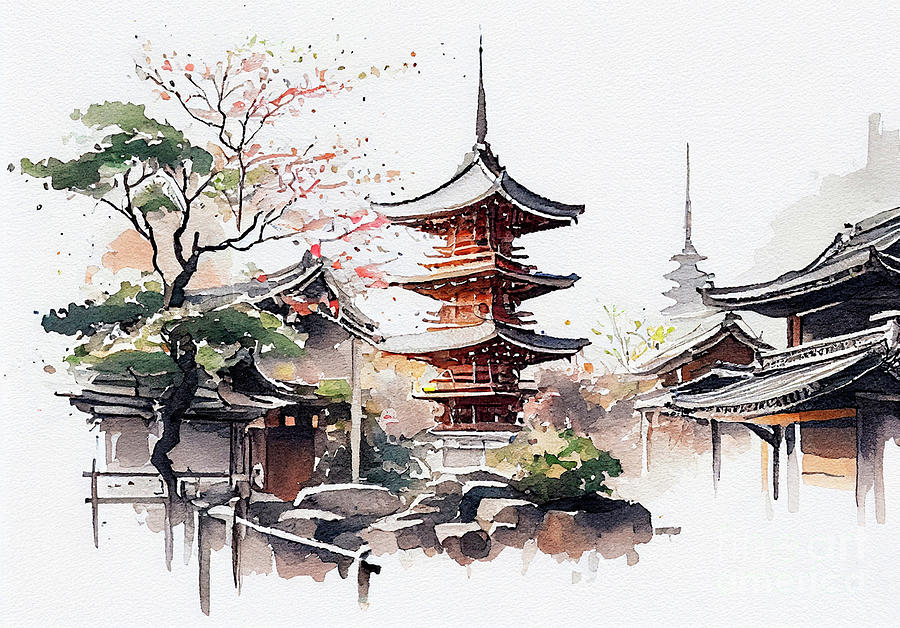 Kyoto Painting by Pavel Lukashin - Fine Art America