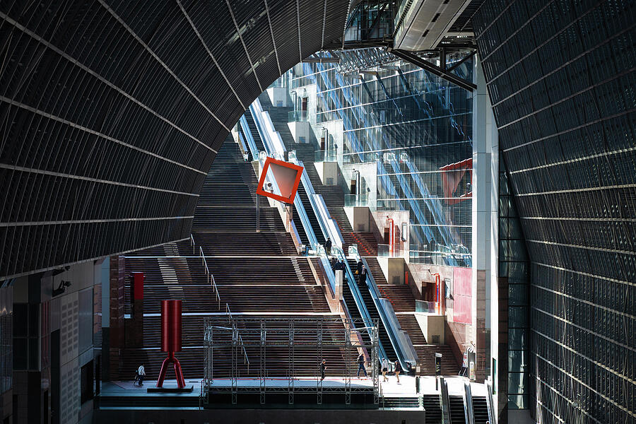 Kyoto Station Escalators and Glass Facade Photograph by Matthias Hauser Kyoto Station Escalators and Glass Facade Photograph by Matthias Hauser
