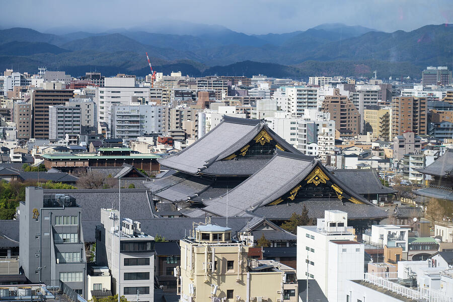 Kyoto Temple Roofs - Traditional Architecture Amid Urban Skyline Photograph by Matthias Hauser Kyoto Temple Roofs - Traditional Architecture Amid Urban Skyline Photograph by Matthias Hauser