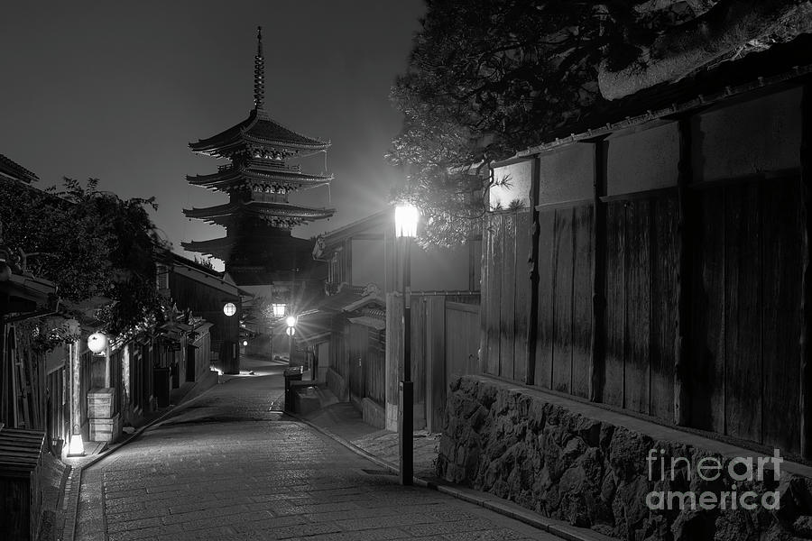 Kyoto Photograph - Kyoto Yasaka Pagoda at night 02635 by Organic Synthesis