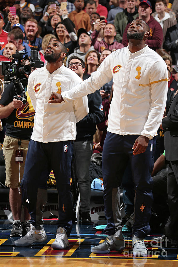Kyrie Irving and Lebron James Photograph by Nathaniel S. Butler