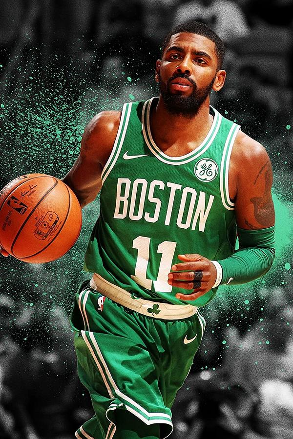 Kyrie Irving Boston Celtics Basketball Digital Art by Lucas Miller