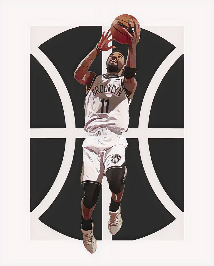 Kyrie Irving Brooklyn Nets Sketch Art 4 Mixed Media by Joe Hamilton ...