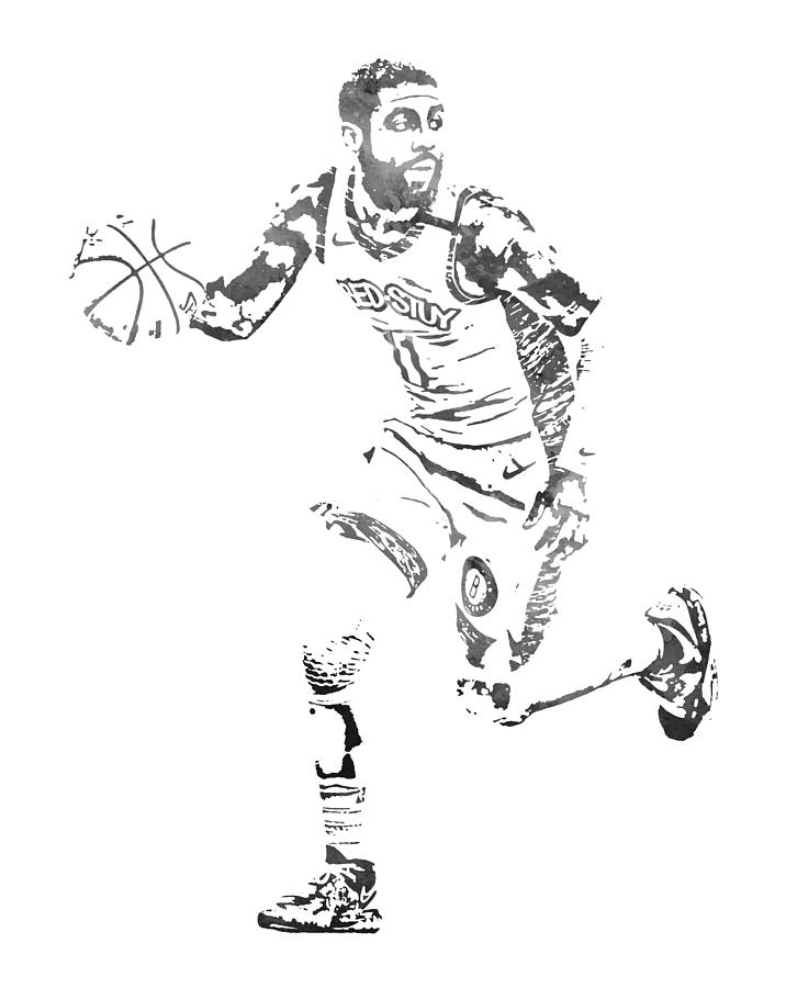 Kyrie Irving Celtics Inks Sketch Coloring Page