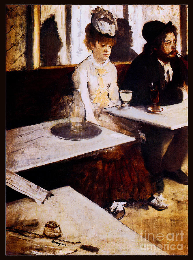 L Absinthe 1876 Painting by Edgar Degas