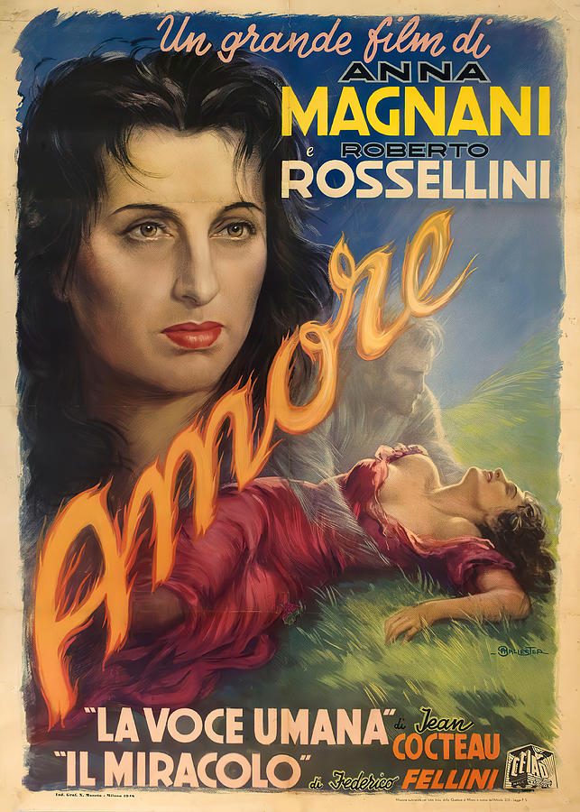 Vintage Mixed Media - L Amore, 1948 - art by Anselmo Ballester by Movie World Posters