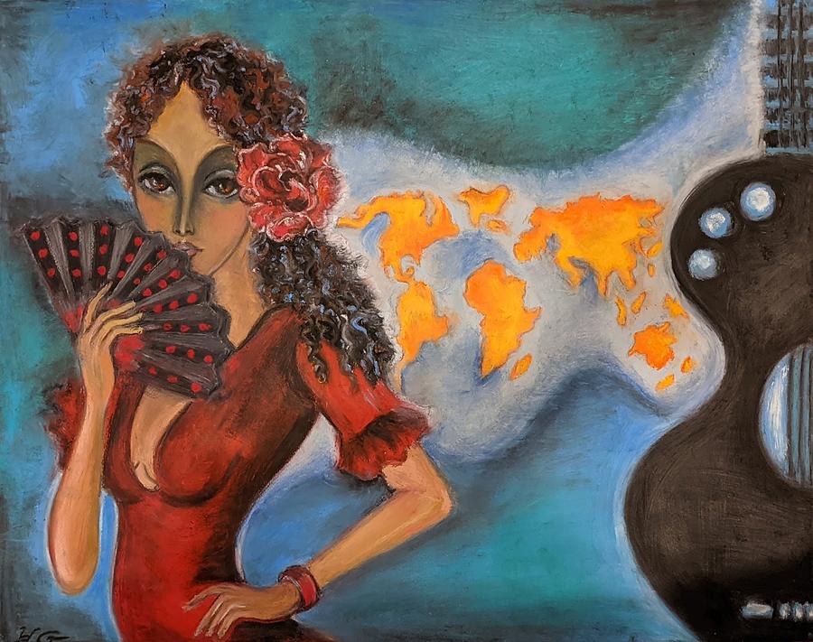 La Bailaora Painting by Yana Golberg