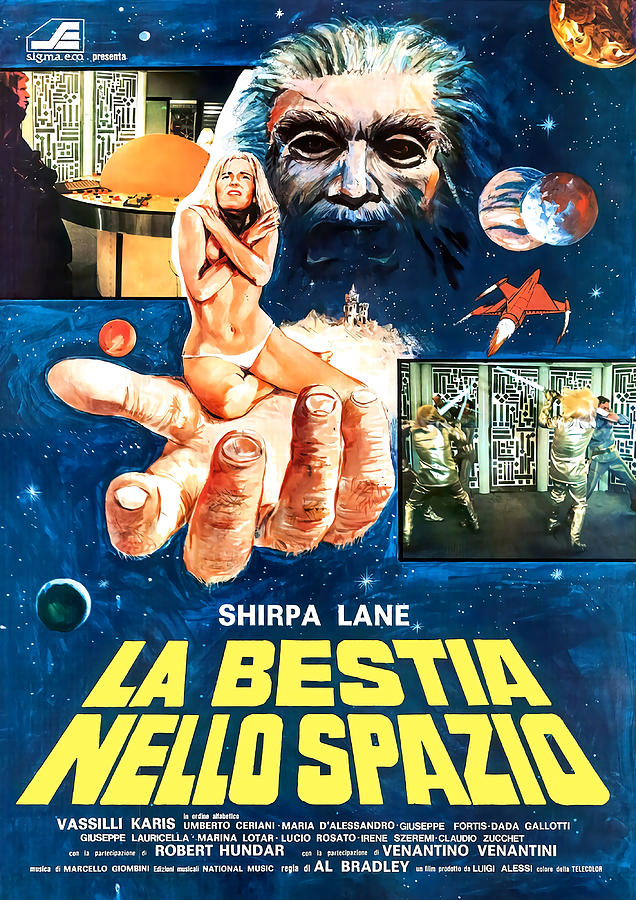 La bestia nello spazio Beast in Space Poster Painting by Lee Jessica ...