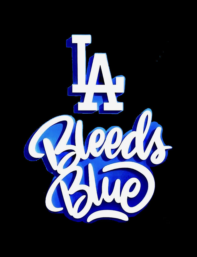 LA Bleeds Blue Digital Art by Louis Ruiz | Pixels