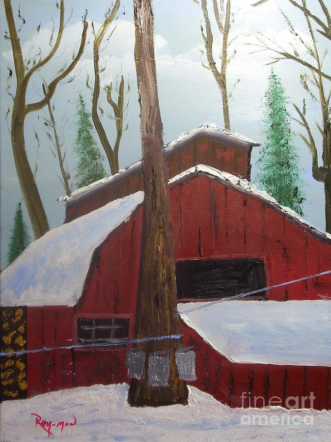Sugar Shack Painting - La Cabane a sucre - 119 by Raymond G Deegan