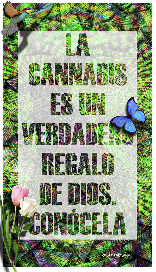 La Canabis Es Un Regalo Digital Art by J U A N - O A X A C A