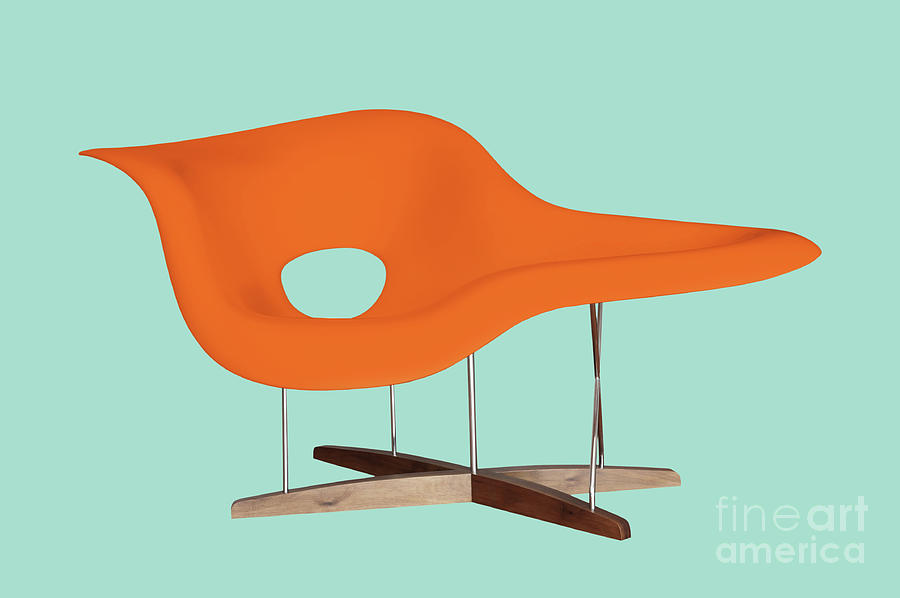La chaise, teal and orange Photograph by Delphimages Photo Creations