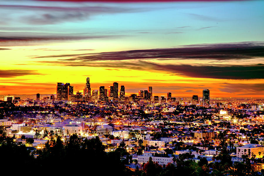 LA City Sparkle Photograph by Sean Davey