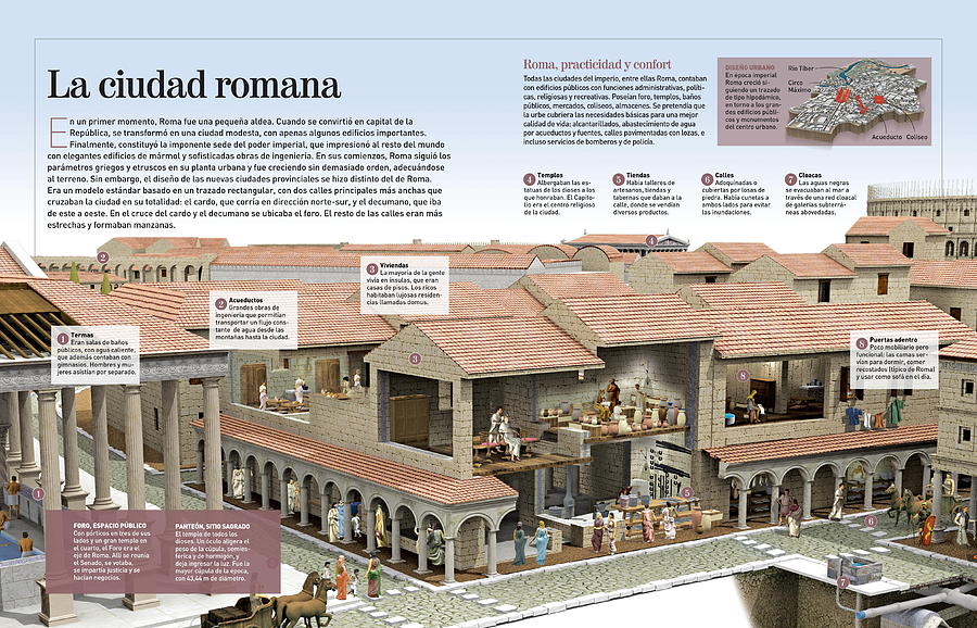 La ciudad romana Digital Art by Album