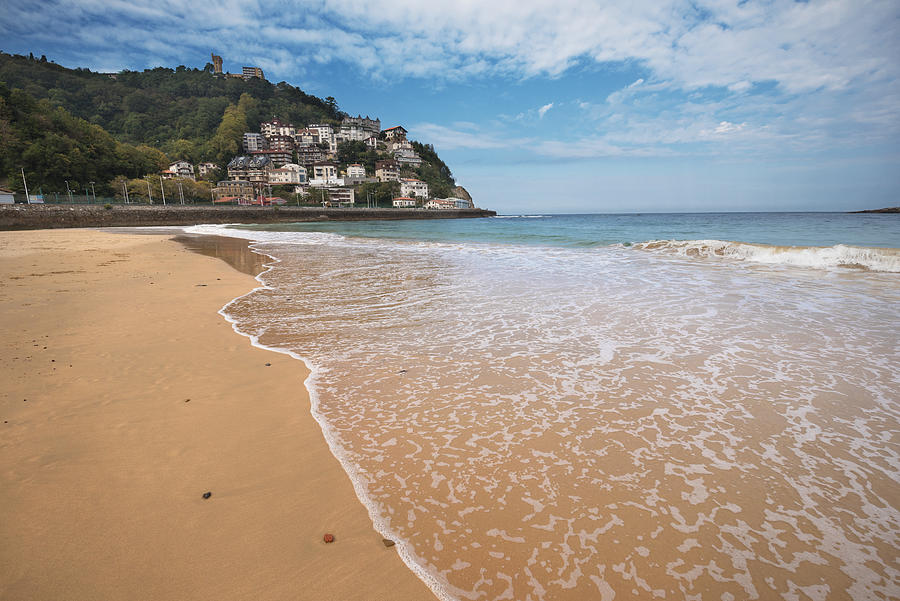La Concha beach and Igueldo mount, San Sebastian, Basque country Photograph by Herraez