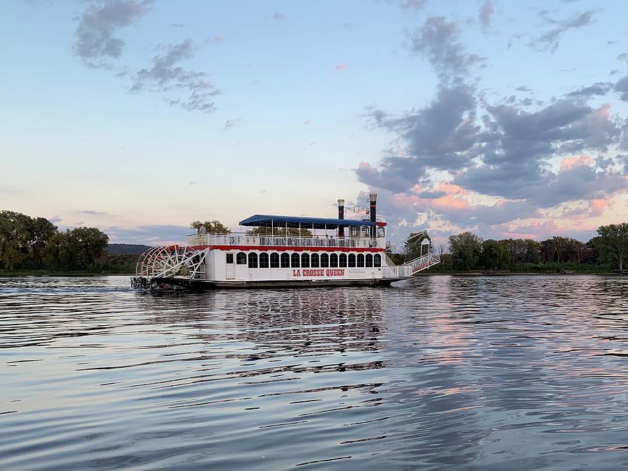 Boat Photograph - La Crosse Queen by Inspired Arts