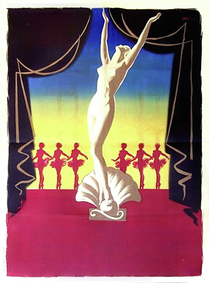 Vintage Painting - La Danseuse nue, 1952, movie poster painting by Movie World Posters