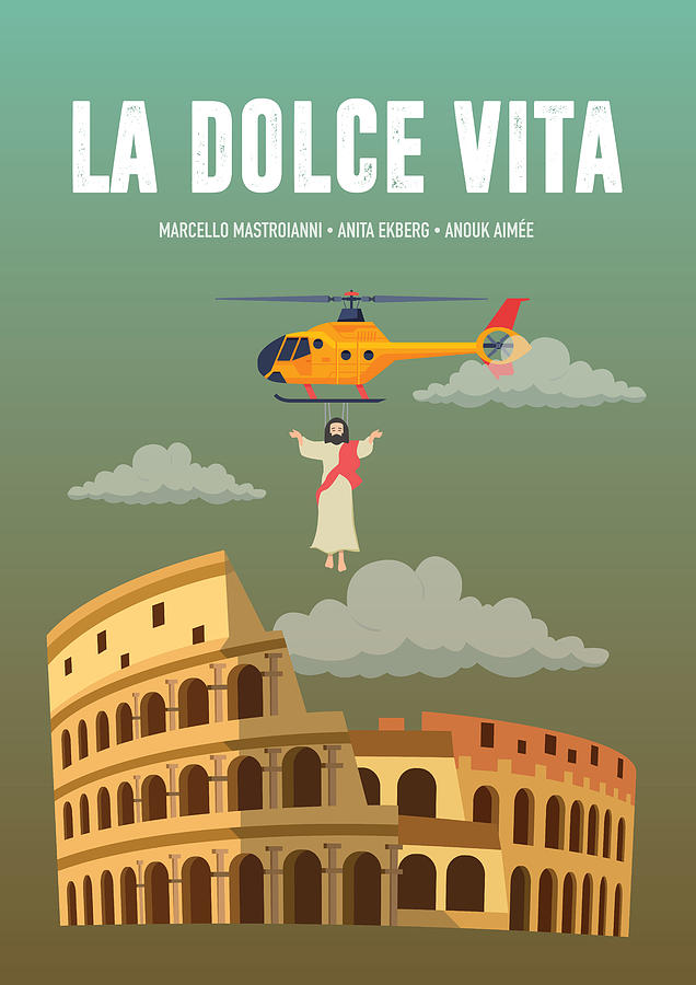 Movie Poster Digital Art - La Dolce Vita - Alternative Movie Poster by Movie Poster Boy