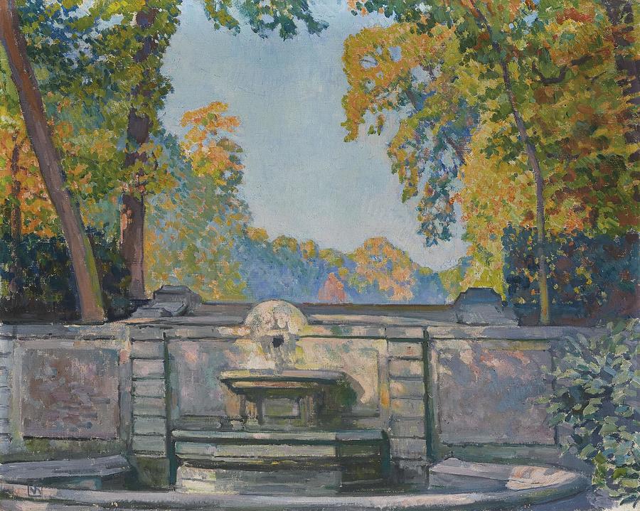 La Fontaine Drawing by Theo van Rysselberghe - Fine Art America