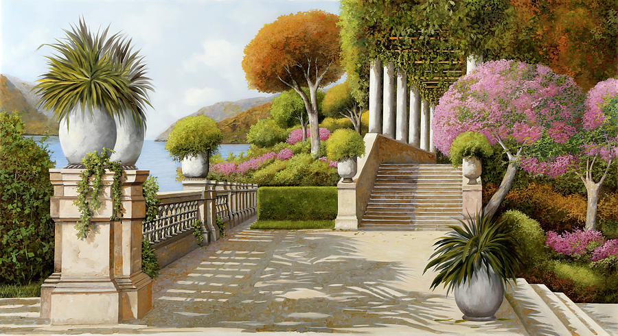 Terrace Painting - La Grande Terrazza by Guido Borelli
