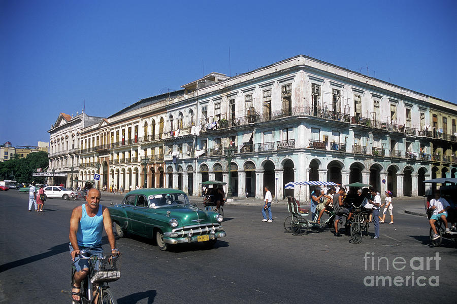 La Habana Vieja Street Scene Cuba Photograph by James Brunker