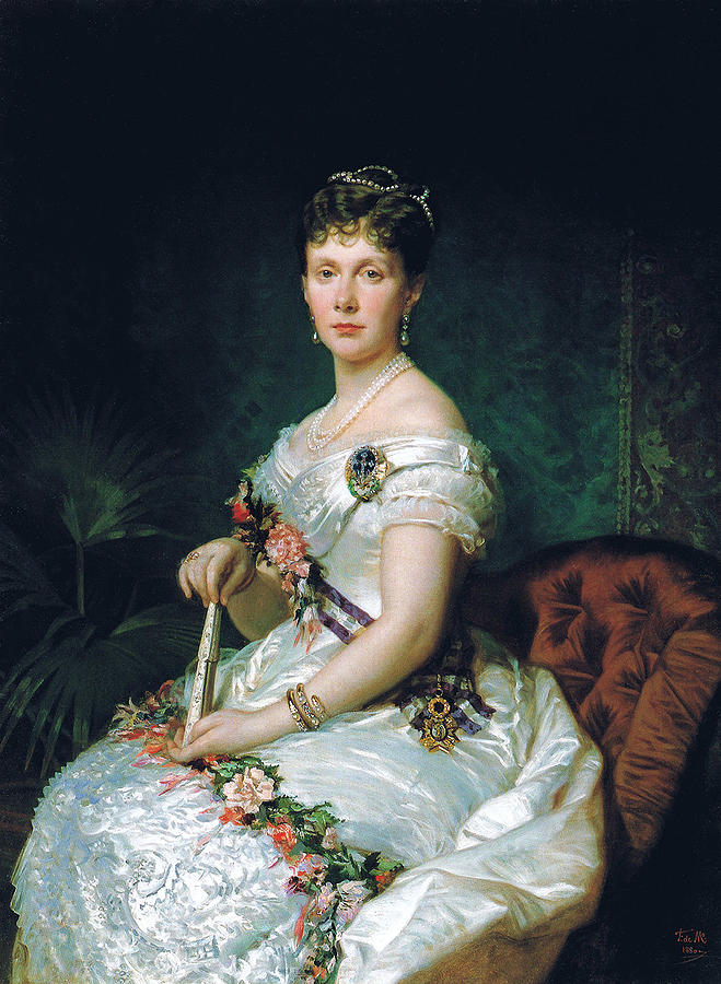 La infanta Isabel de Borbon Painting by Federico de Madrazo y Kuntz ...