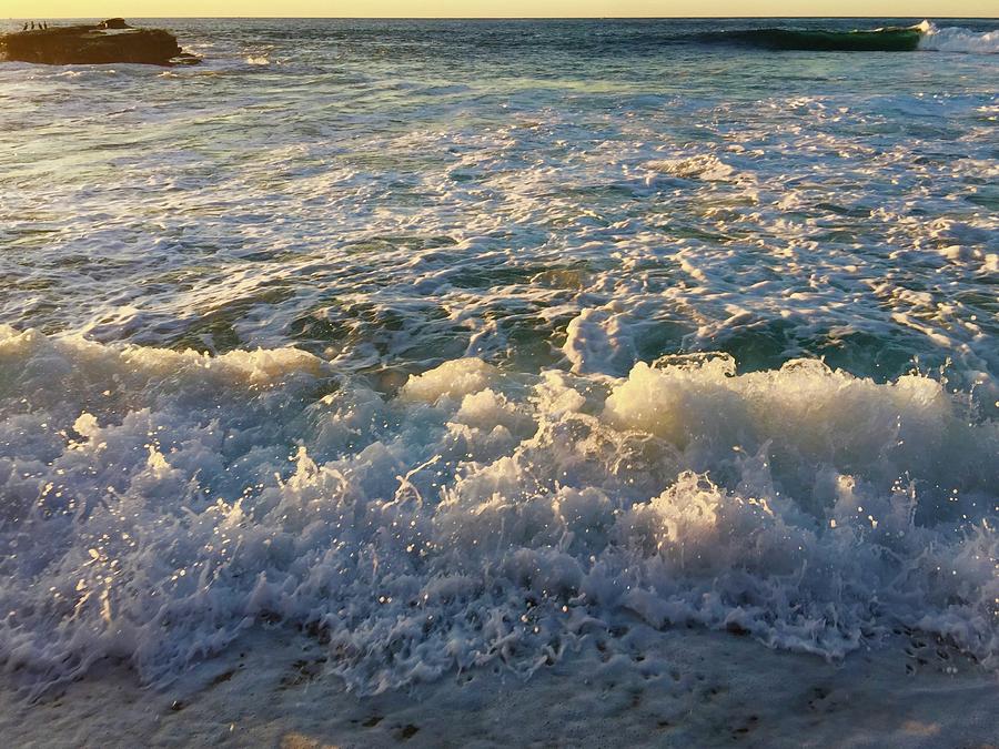 Bubbly waves,Shell beach, Sandiego. Photograph by Bnte Creations