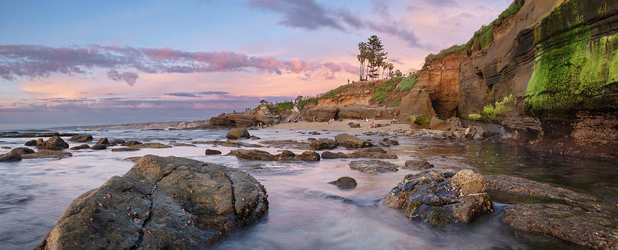 La Jolla Cove Sunset by the Water Photograph by William Dunigan