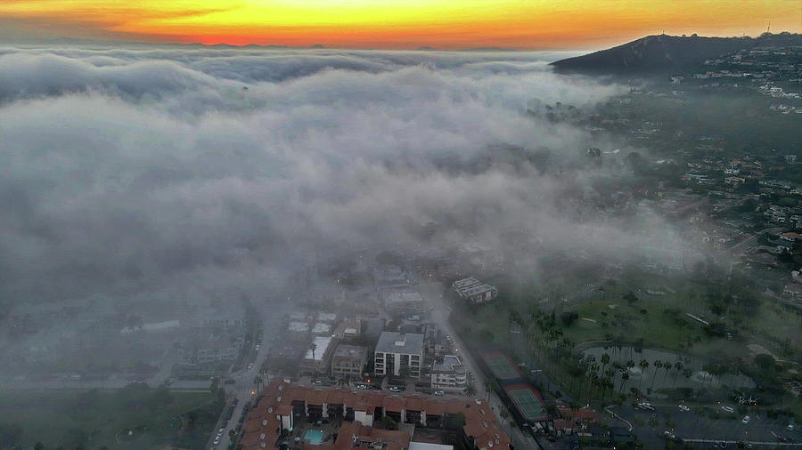 La Jolla Morning Fog Photograph