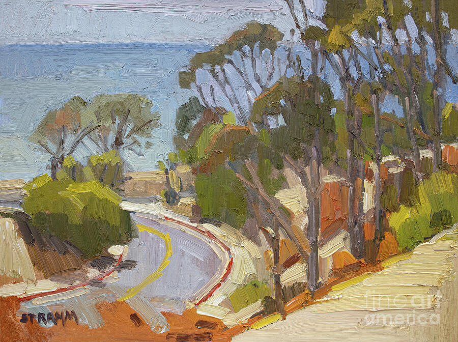 San Diego Painting - La Jolla Shores Drive From UCSD - San Diego, California by Paul Strahm