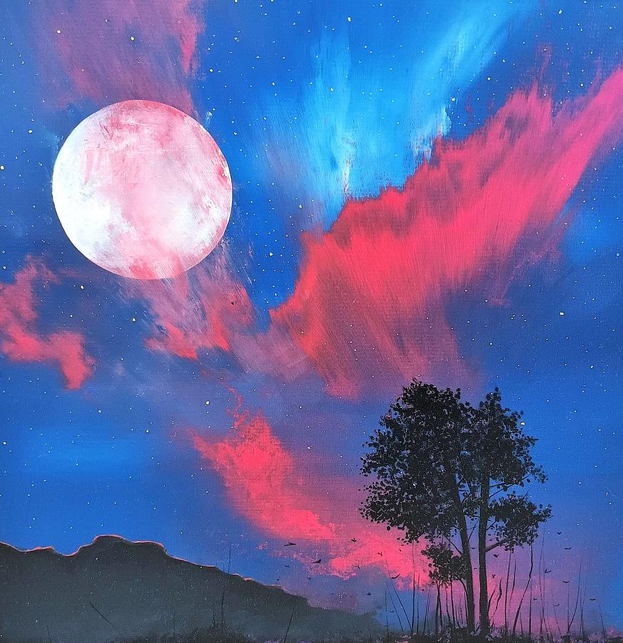 La Luna Rosa Painting by Maureen Rocksmoore Fine Art America