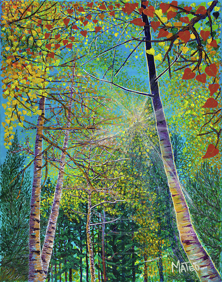 La luz.  Nederland, Colorado. Painting by ArtStudio Mateo